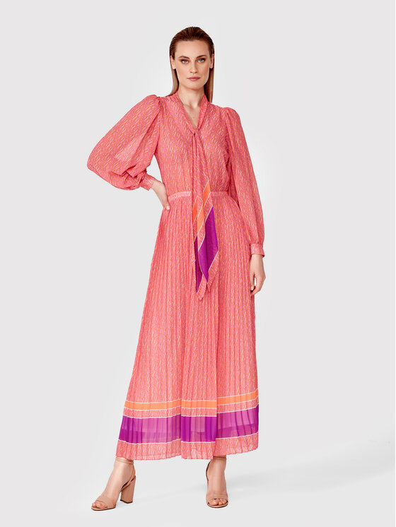 Simple Simple Ikdienas kleita SUD040 Rozā Regular Fit