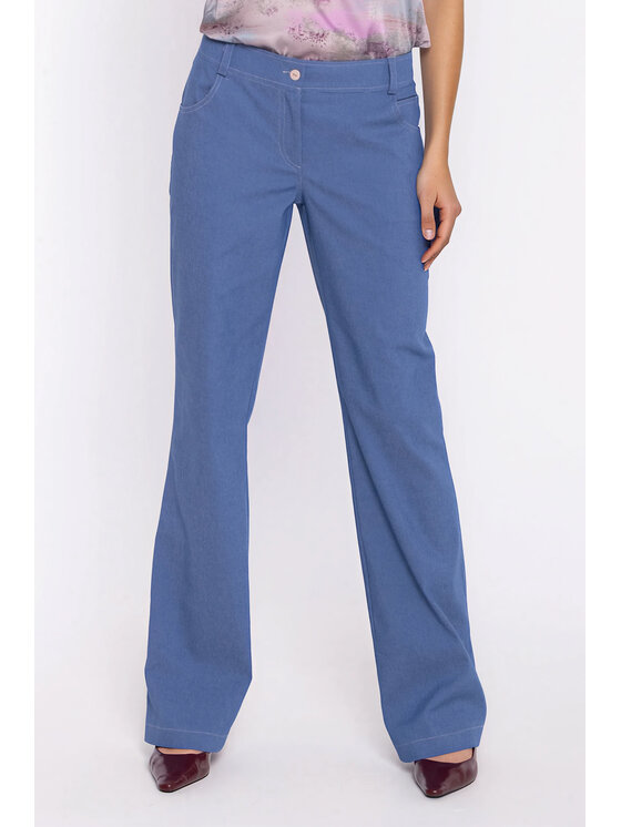 NIFE NIFE Kalhoty z materiálu SD140 Modrá Bootcut Fit