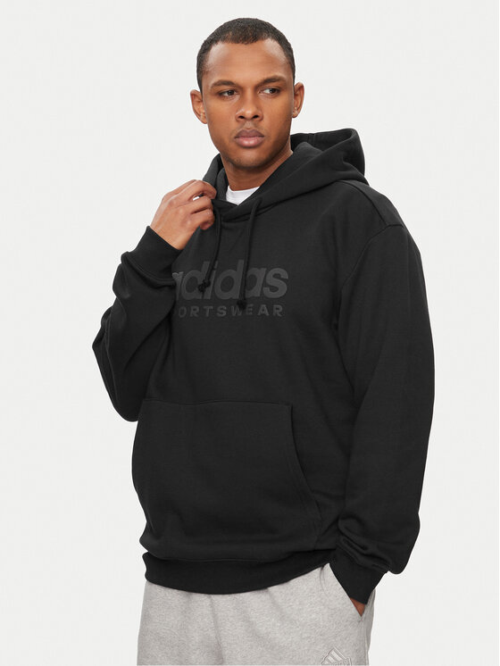 adidas adidas Majica dugih rukava All Szn Fleece Graphic IW1202 Crna Loose Fit