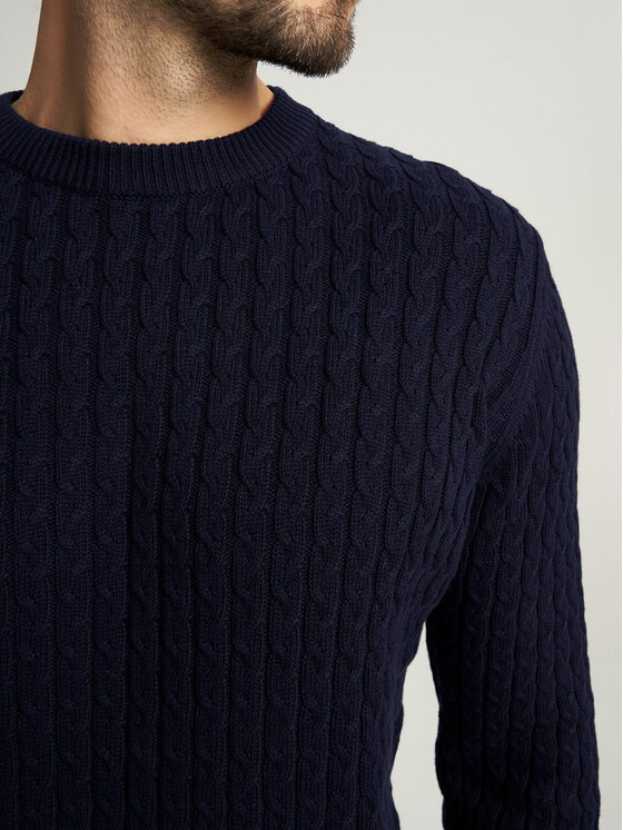 Willsoor Willsoor Sweter 59103 Granatowy Regular Fit