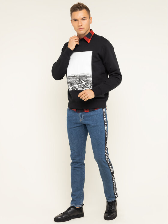 Calvin Klein Jeans Calvin Klein Jeans Felpa Road Reg J30J313426 Nero Regular Fit