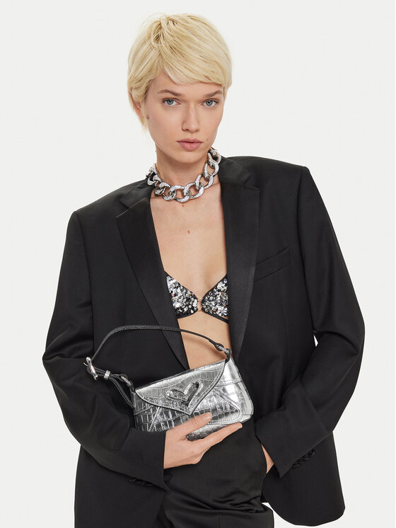 PINKO PINKO Borsetta 520 Shoulder Baby Fl AI 24-25 PLTT 103764 A1W5 Argento