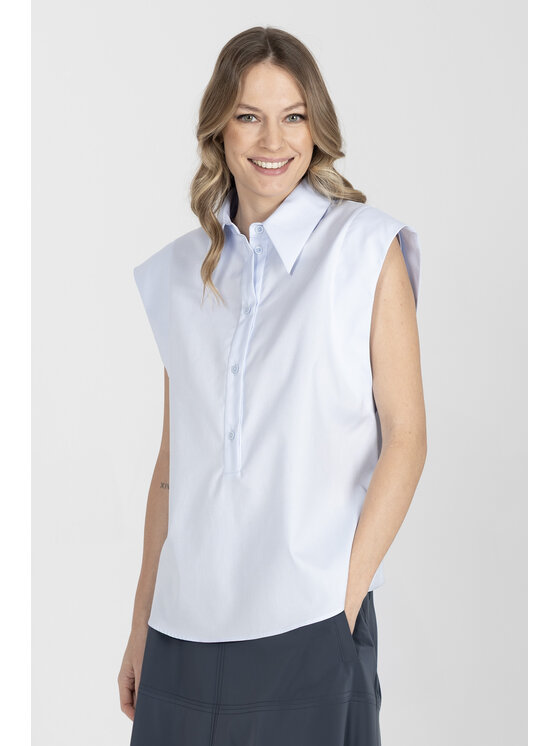 Deni Cler Milano Deni Cler Milano Top W-DC-0016-F2-E2-51-1 Niebieski Regular Fit