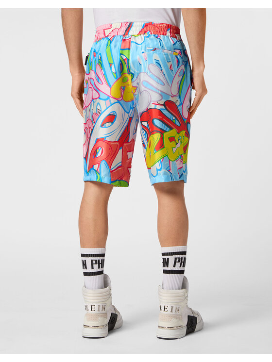 PHILIPP PLEIN PHILIPP PLEIN Szorty materiałowe 15097 Kolorowy Regular Fit