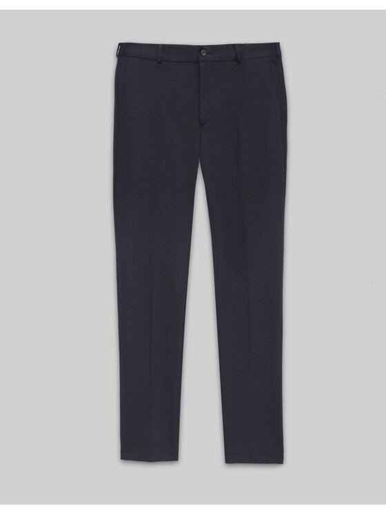 Borgio Borgio Spodnie garniturowe nepi Granatowy Slim Fit
