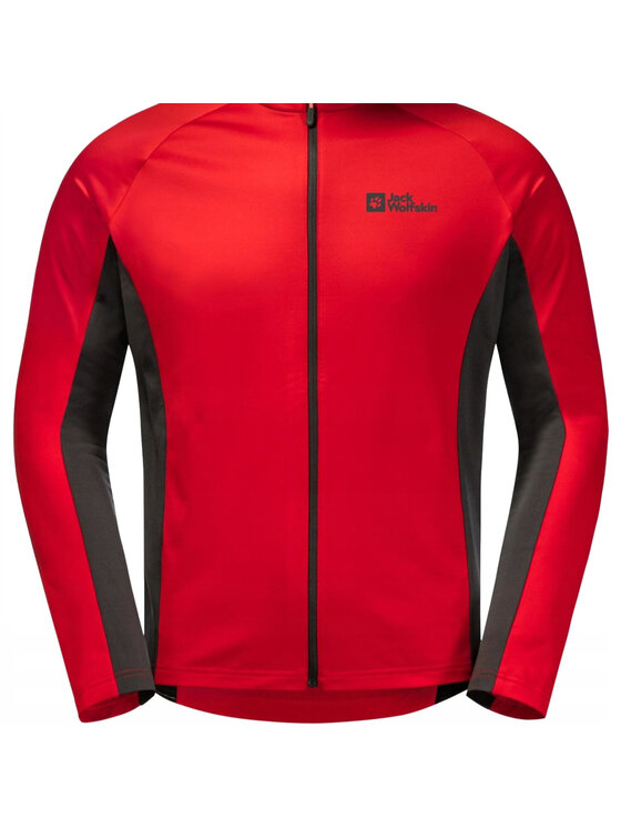 Jack Wolfskin Jack Wolfskin Felpa Morobbia Fleece FZ M Rosso Regular Fit