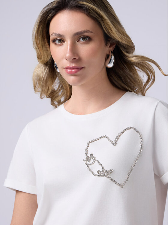 Oltre Oltre T-shirt G270J003988N011 Bianco Regular Fit