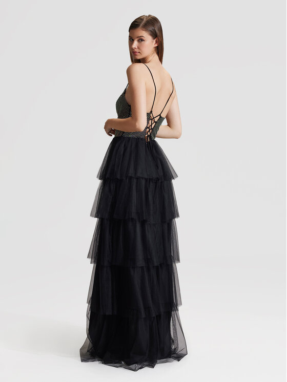Hey Kyla Hey Kyla Abendkleid 5AG096HK Schwarz Slim Fit
