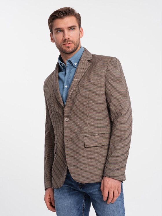 Ombre Ombre Sako OM-BLZB-0116 Hnědá Regular Fit