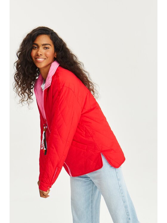 NAOKO NAOKO Prechodná bunda Poppy Strawberry Sorbet Červená Regular Fit