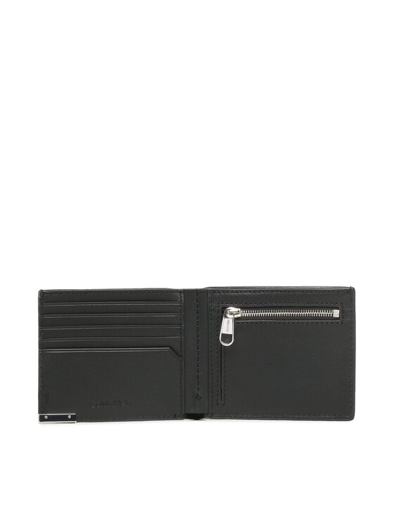 Calvin Klein Calvin Klein Denarnica Modern Plaque Bifold 5cc W/Coin K50K509976 Črna