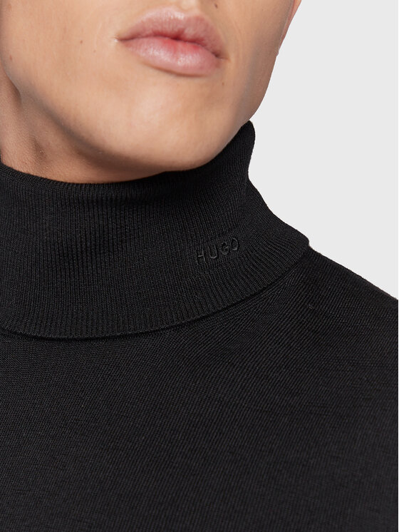 HUGO HUGO Dolčevita San Thomas-M 50474174 Crna Slim Fit