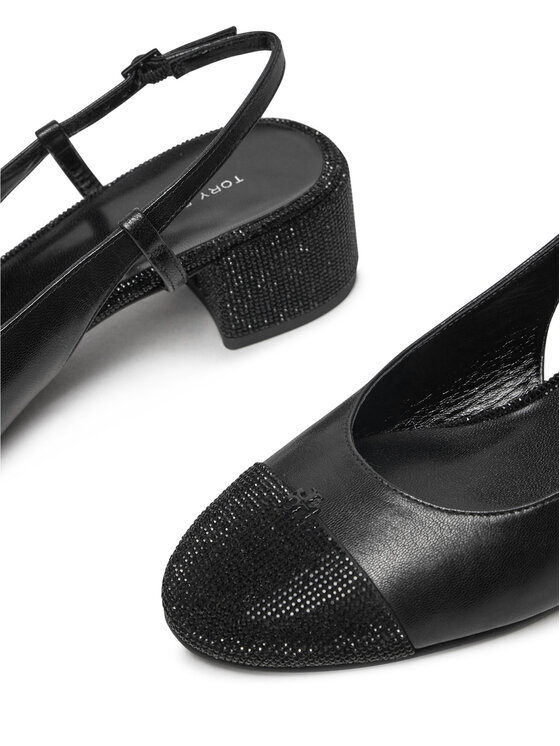 Tory Burch Tory Burch Lodičky Cap-Toe Pave Singback Pump 160256 Čierna