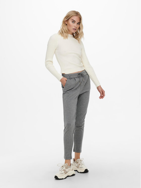 ONLY ONLY Auduma bikses Poptrash 15115847 Pelēks Regular Fit