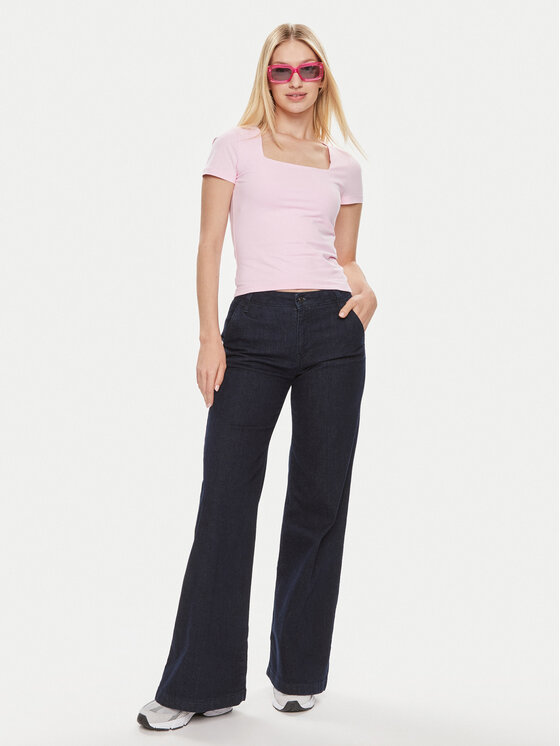 Noisy May Noisy May Тишърт Mik 27029540 Розов Slim Fit