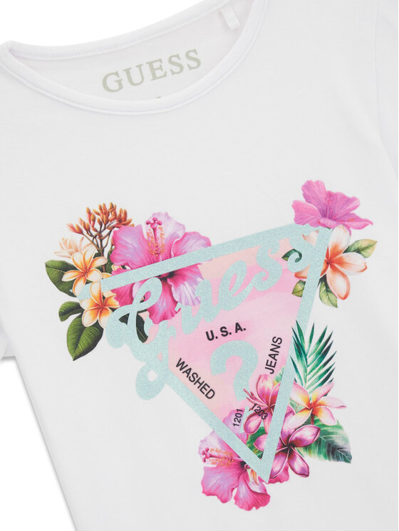 Guess Guess Tricou K6GI02 K6YW4 Alb Regular Fit