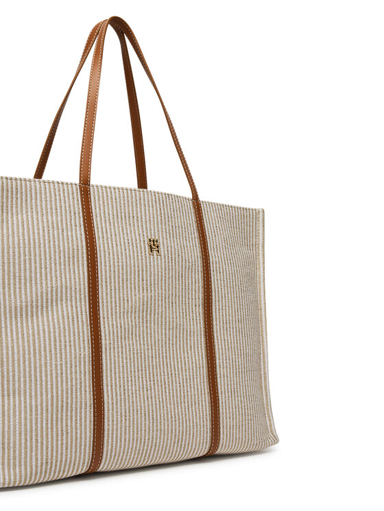 Tommy Hilfiger Tommy Hilfiger Дамска чанта Th Premium Beach Le Tote AW0AW17418 Бежов