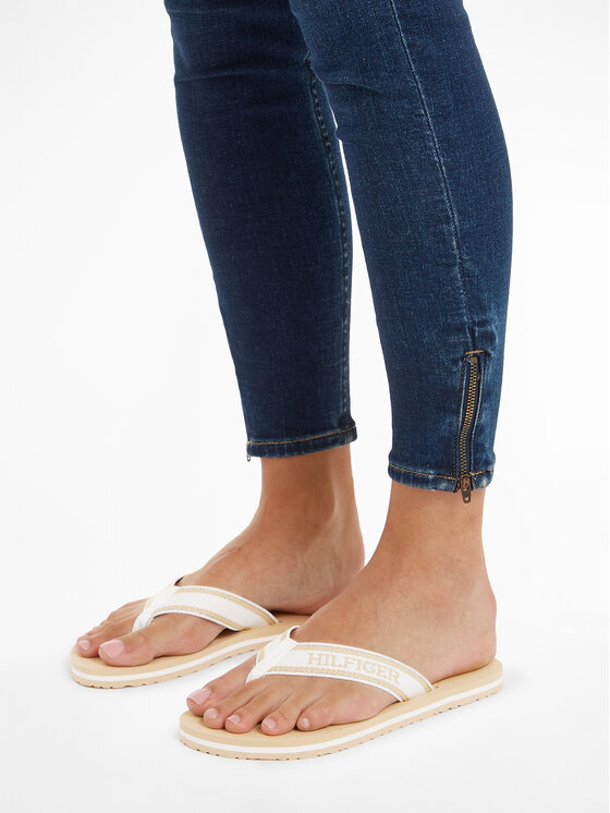 Tommy Hilfiger Tommy Hilfiger Japonki Hilfiger Beach Sandal FW0FW07905 Beżowy
