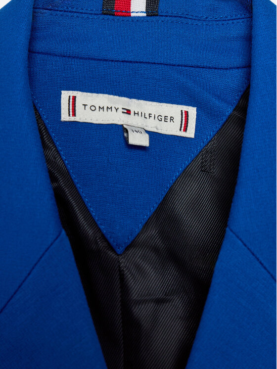 Tommy Hilfiger Tommy Hilfiger Płaszcz przejściowy Knitted Blazer KG0KG07796 Niebieski Regular Fit