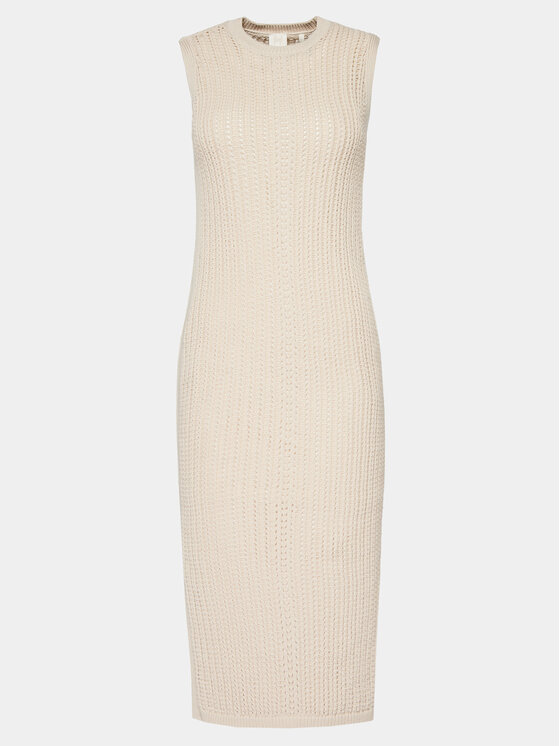 Marella Marella Sukienka dzianinowa Lisetta 2413621015 Beżowy Regular Fit