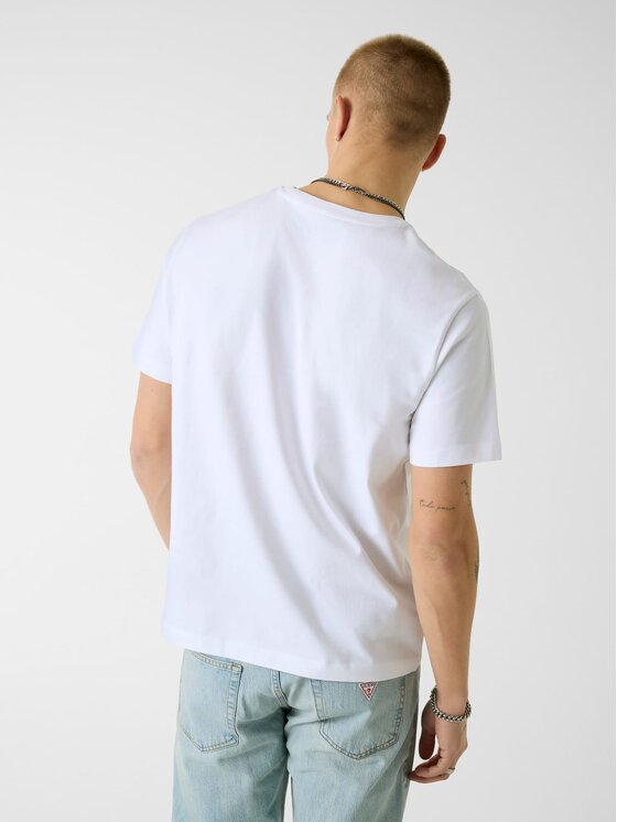 Guess Jeans Guess Jeans T-Shirt 183094 Bílá Classic Fit