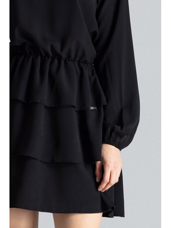 FIGL FIGL Sukienka M601 Czarny Regular Fit