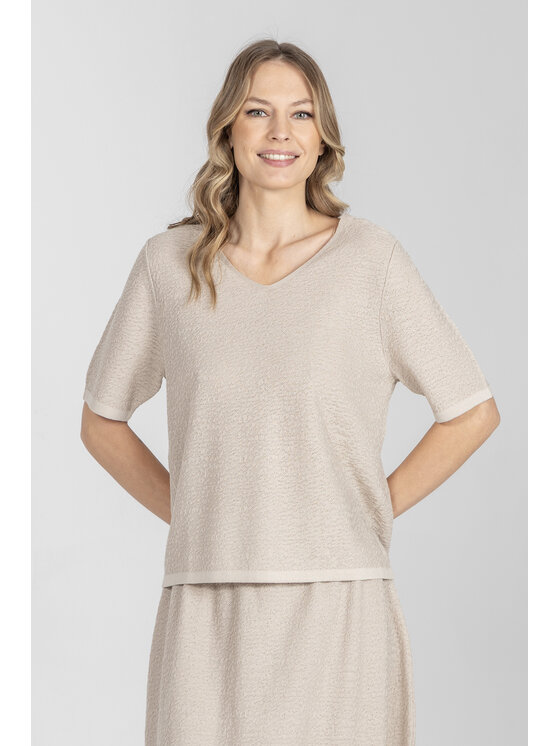 Deni Cler Milano Deni Cler Milano Sweter T-DC-S205-F2-20-12-1 Beżowy Regular Fit