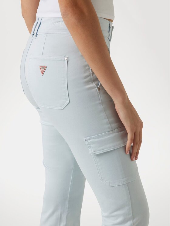 Guess Guess Spodnie materiałowe 174913 Niebieski Slim Fit