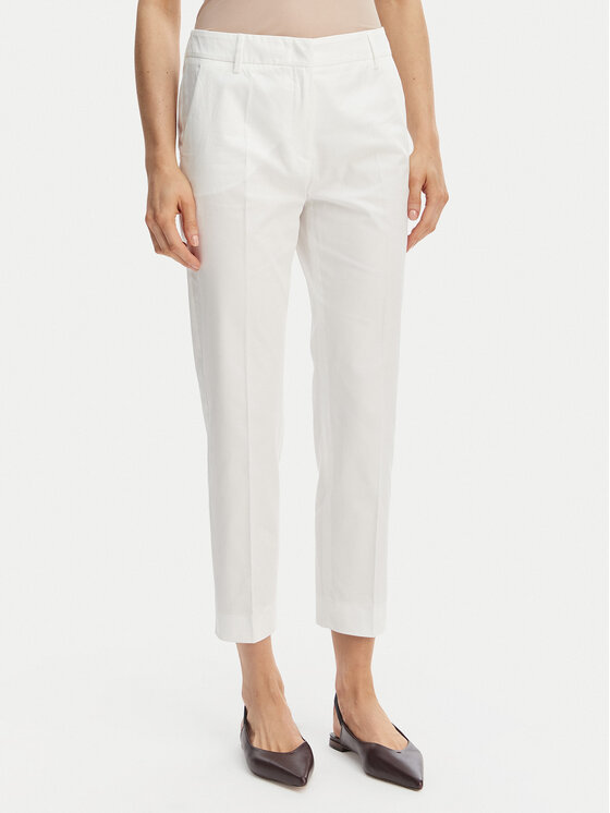 Weekend Max Mara Weekend Max Mara Hlače Cecco 2615131082 Bijela Regular Fit