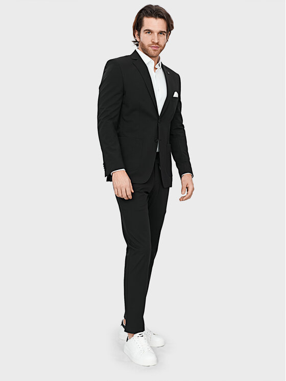 Evenemen Evenemen Spodnie garniturowe Nylo Czarny Slim Fit