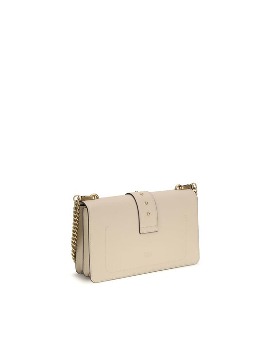 PINKO PINKO Torebka Beige Calf Leather Bos Taurus Shoulder Beżowy