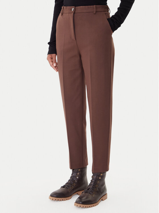 ViCOLO ViCOLO Riidest püksid TF0229 Pruun Regular Fit
