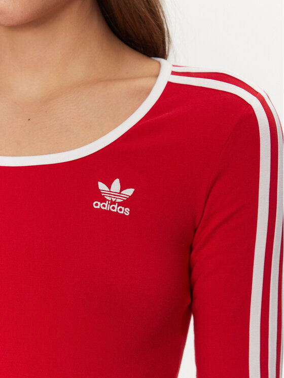 adidas adidas Palaidinė adicolor 3-Stripes JD4626 Raudona Slim Fit