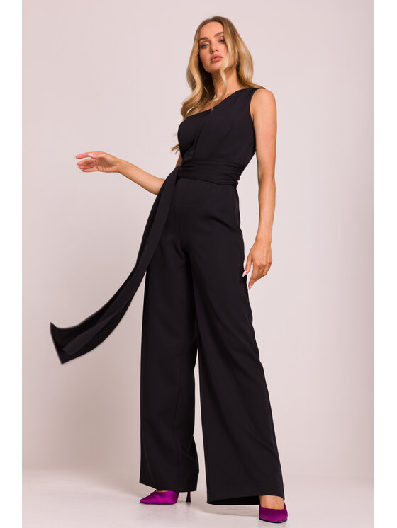 Made of Emotion Made of Emotion Jumpsuit M845 Nero Sexy Straight Fit