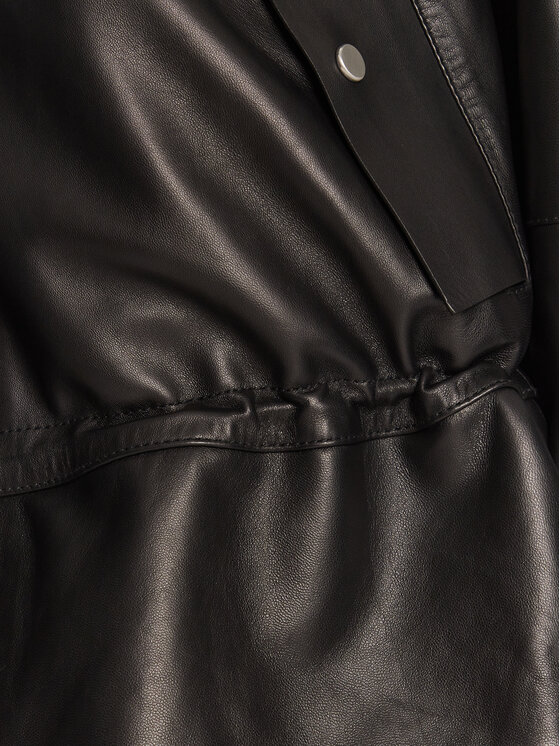 BOSS BOSS Lederjacke Salaha 50544445 Schwarz Relaxed Fit