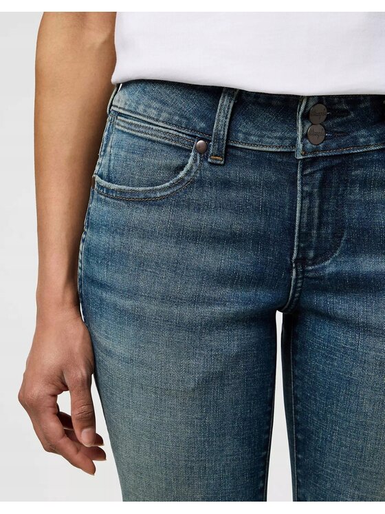 Wrangler Wrangler Jeansy Low Rise Bold Boot Niebieski Bootcut Fit