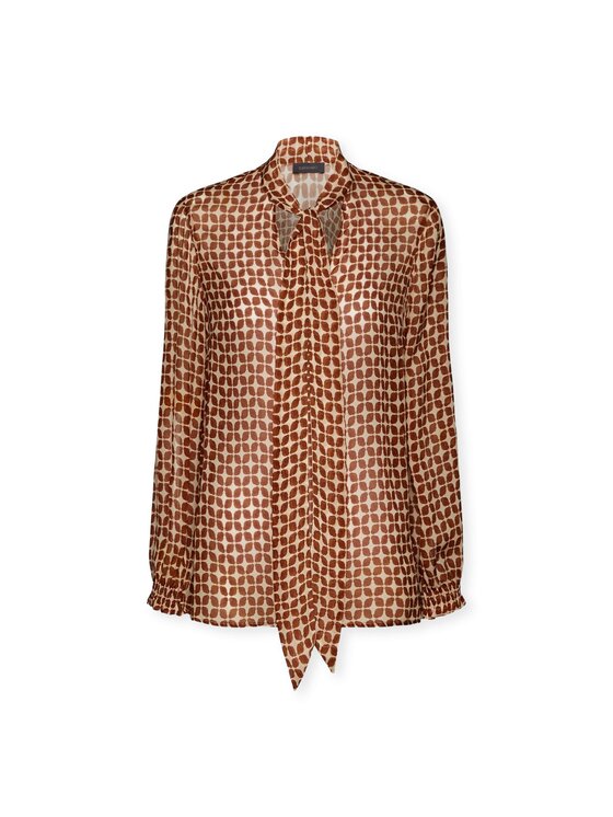 Elena Mirò Elena Mirò Blusa 2119P100164N001 Marrone Regular Fit