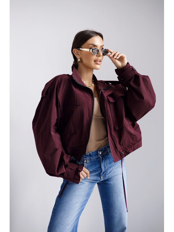 LilaLou LilaLou Bundy bomber Lilka Bordová Regular Fit