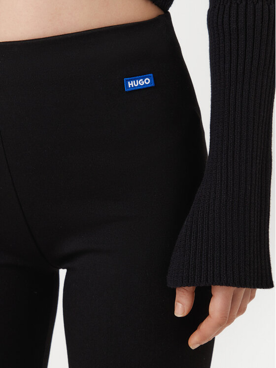 HUGO HUGO Kalhoty z materiálu 50531189 Černá Regular Fit
