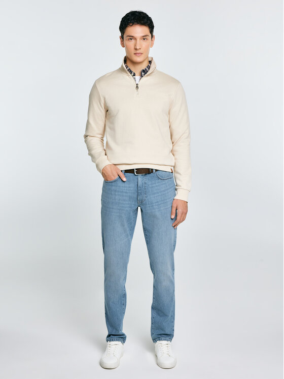 BIG STAR BIG STAR Bluza SALIH Kremowy Basic Fit