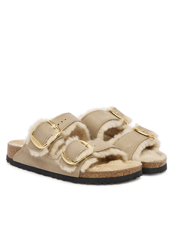 Birkenstock Birkenstock Papucs Arizona Big Buckle Shearling 1030384 Barna
