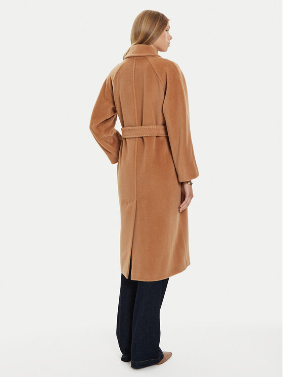 Marella Marella Volneni plašč Dede 2423016082 Rjava Regular Fit
