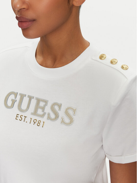 Guess Guess Tričko W5GI15 K8FQ4 Biela Regular Fit
