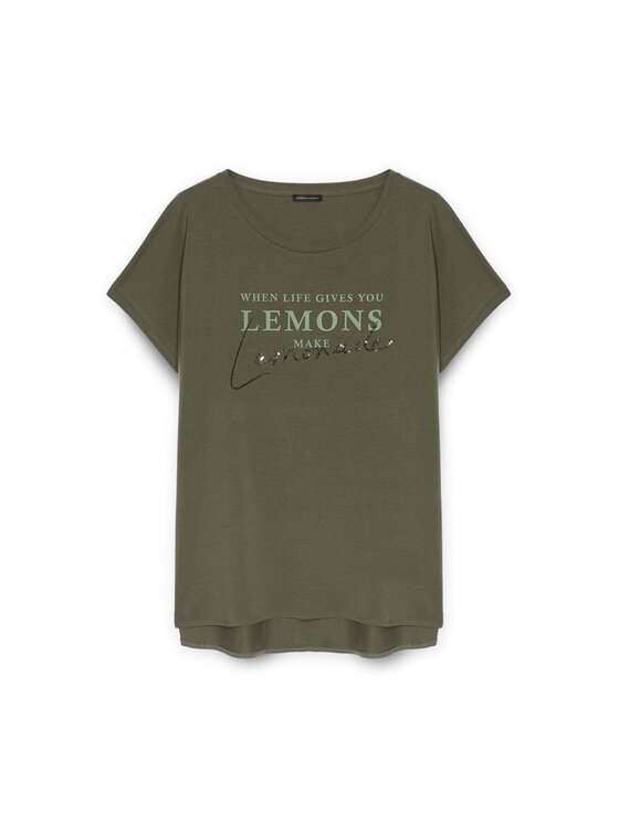 Fiorella Rubino Fiorella Rubino T-Shirt G196L008501N015 Zielony Regular Fit