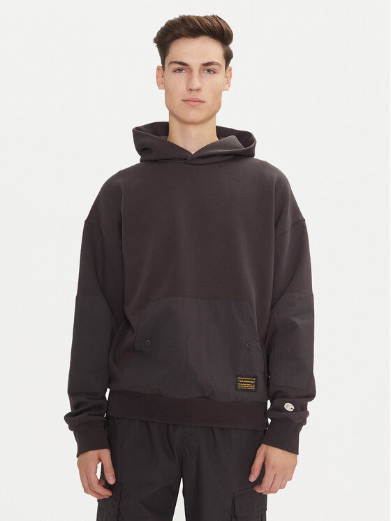 Champion Mikina 220420 Sivá Loose Fit