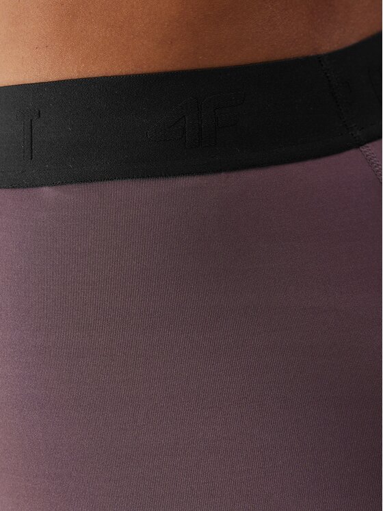 4F 4F Legginsy 4FAW23TFTIF153-82S Brązowy Regular Fit