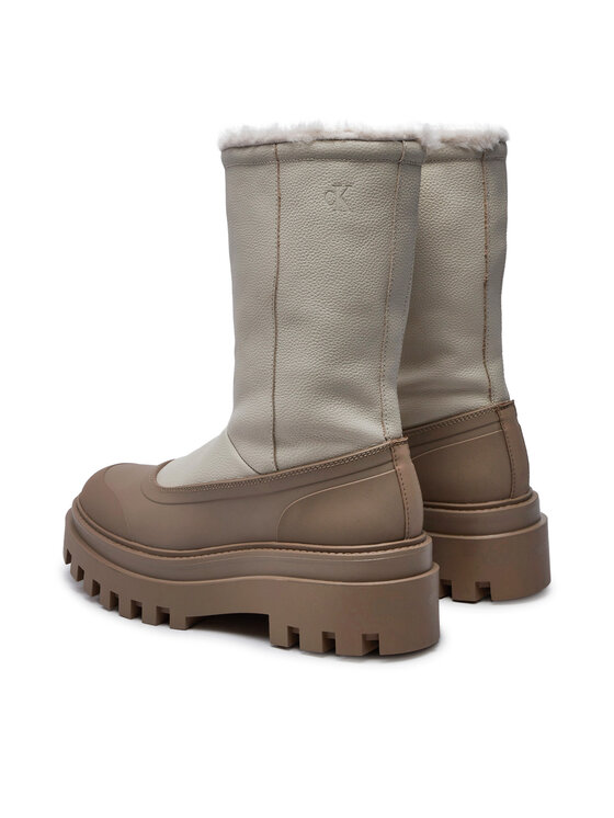 Calvin Klein Jeans Calvin Klein Jeans Μπότες Χιονιού Flatform Chelsea Boot Padded YW0YW01558 Μπεζ