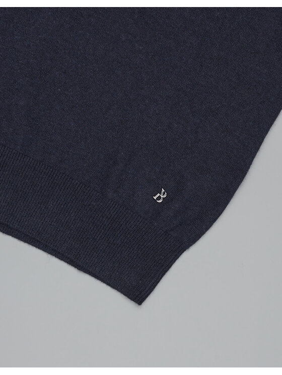 Borgio Borgio Sweter caravaggio Granatowy Slim Fit