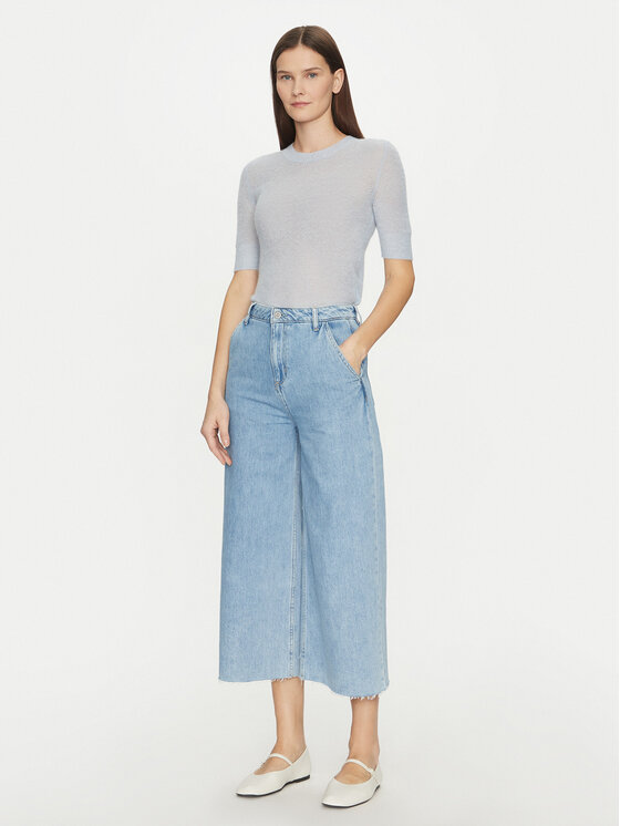 BOSS BOSS Svetr 50530718 Světle modrá Slim Fit
