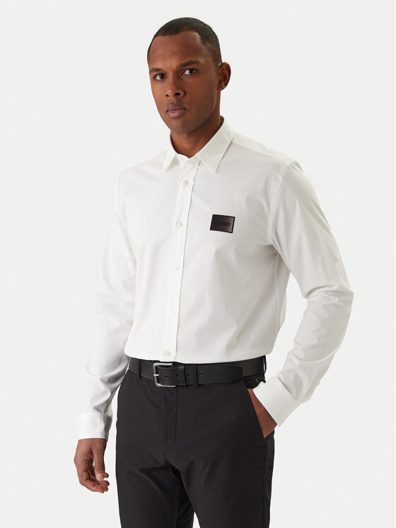 HUGO HUGO Риза Emero 50555786 Бял Regular Fit